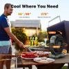 image40000mAh Rechargeable Camping Fan Battery Operated Fan with Light ampamp Remote 12quot Portable Outdoor Fan Auto Oscillating Battery Powered Floor Fan for Tent RV Car Travel Jobsite Hurricane Power OutagesMilitary Green