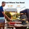 image40000mAh Rechargeable Camping Fan Battery Operated Fan with Light ampamp Remote 12quot Portable Outdoor Fan Auto Oscillating Battery Powered Floor Fan for Tent RV Car Travel Jobsite Hurricane Power OutagesBlack
