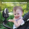 image4000mAh Portable Stroller Fan with Mist Rechargeable Mister Fan with Water Spray 270Pivoting Flexible Tripod Clip on Mist Cooling Fans for Disney Travel Beach Outdoor Car Seat Treadmill Golf CartBlack