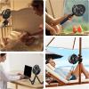 image4000mAh Portable Stroller Fan with Mist Rechargeable Mister Fan with Water Spray 270Pivoting Flexible Tripod Clip on Mist Cooling Fans for Disney Travel Beach Outdoor Car Seat Treadmill Golf CartBlack