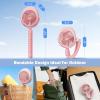 image4000mAh Portable Stroller Fan with Mist Rechargeable Mister Fan with Water Spray 270Pivoting Flexible Tripod Clip on Mist Cooling Fans for Disney Travel Beach Outdoor Car Seat Treadmill Golf CartPink