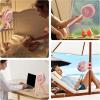image4000mAh Portable Stroller Fan with Mist Rechargeable Mister Fan with Water Spray 270Pivoting Flexible Tripod Clip on Mist Cooling Fans for Disney Travel Beach Outdoor Car Seat Treadmill Golf CartPink