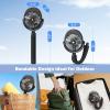 image4000mAh Portable Stroller Fan with Mist Rechargeable Mister Fan with Water Spray 270Pivoting Flexible Tripod Clip on Mist Cooling Fans for Disney Travel Beach Outdoor Car Seat Treadmill Golf CartBlack