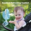 image4000mAh Portable Stroller Fan with Mist Rechargeable Mister Fan with Water Spray 270Pivoting Flexible Tripod Clip on Mist Cooling Fans for Disney Travel Beach Outdoor Car Seat Treadmill Golf CartBlue