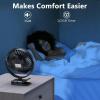 imageAMACOOL 10000mAh Rechargeable Camping Fan with LED Lantern  8 inch Battery Operated Portable Fan with Clip on for Outdoor Tent Car RV Hurricane Power Outage