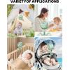 imageAMACOOL Baby Stroller Fan  5000mAh Rechargeable 3Speed Strong Yet Quiet 360Rotate Portable Clip on Fan for Travel Car Seat Crib Bike Treadmill Beach Vacation EssentialsGreen