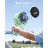 imageAMACOOL Baby Stroller Fan Rechargeable Portable Clip on Fan 17H Cooling with 5 Speeds LED Display 360Rotate Personal Cooling Fans for Car Seat Crib Travel Camping Gifts for New ParentsGreen