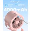 imageAMACOOL Baby Stroller Fan Rechargeable Portable Clip on Fan 17H Cooling with 5 Speeds LED Display 360Rotate Personal Cooling Fans for Car Seat Crib Travel Camping Gifts for New ParentsPink