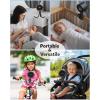 imageAMACOOL Baby Stroller Fan Rechargeable Portable Clip on Fan 17H Cooling with 5 Speeds LED Display 360Rotate Personal Cooling Fans for Car Seat Crib Travel Camping Gifts for New ParentsBlack