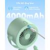 imageAMACOOL Baby Stroller Fan Rechargeable Portable Clip on Fan 17H Cooling with 5 Speeds LED Display 360Rotate Personal Cooling Fans for Car Seat Crib Travel Camping Gifts for New ParentsGreen
