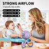 imageAMACOOL Battery Operated Stroller Fan Flexible Tripod Clip On Fan with 3 Speeds and Rotatable Handheld Personal Fans for Car Seat Crib Bike Treadmill BluePurple