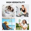 imageAMACOOL Battery Operated Stroller Fan Flexible Tripod Clip On Fan with 3 Speeds and Rotatable Handheld Personal Fans for Car Seat Crib Bike Treadmill BlueGreen