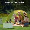 imageAMACOOL Desk Fan Quiet Small Desktop Table Fans  30Hrs Running 270Tilt 90Oscillating Easy to Clean USB Fans Smart Display Rechargeable Portable Fan for Home Office Bedroom Travel CampingBlack