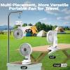 imageAMACOOL Desk Fan Quiet Small Desktop Table Fans  30Hrs Running 270Tilt 90Oscillating Easy to Clean USB Fans Smart Display Rechargeable Portable Fan for Home Office Bedroom Travel CampingWhite