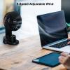 imageAMACOOL Desk Fan Quiet Small Desktop Table Fans  30Hrs Running 270Tilt 90Oscillating Easy to Clean USB Fans Smart Display Rechargeable Portable Fan for Home Office Bedroom Travel CampingBlack
