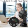 imageAMACOOL Desk Fan Quiet Small Desktop Table Fans  30Hrs Running 270Tilt 90Oscillating Easy to Clean USB Fans Smart Display Rechargeable Portable Fan for Home Office Bedroom Travel CampingBlack