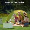 imageAMACOOL Desk Fan Quiet Small Desktop Table Fans  30Hrs Running 270Tilt 90Oscillating Easy to Clean USB Fans Smart Display Rechargeable Portable Fan for Home Office Bedroom Travel CampingWhite