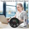 imageAMACOOL Desk Fan Quiet Small Desktop Table Fans  30Hrs Running 270Tilt 90Oscillating Easy to Clean USB Fans Smart Display Rechargeable Portable Fan for Home Office Bedroom Travel CampingWhite
