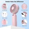 imageAMACOOL Handheld Fan Foldable 5000mAh Rechargeable Hand Fans with Powerful Cooling 4 Speeds LED Display Portable Fan for TravelConcertsMakeupLashOutdoor EventsGifts WomenPink