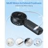 imageAMACOOL Handheld Fan Foldable 5000mAh Rechargeable Hand Fans with Powerful Cooling 4 Speeds LED Display Portable Fan for TravelConcertsMakeupLashOutdoor EventsGifts WomenBlack