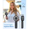 imageAMACOOL Handheld Fan Foldable 5000mAh Rechargeable Hand Fans with Powerful Cooling 4 Speeds LED Display Portable Fan for TravelConcertsMakeupLashOutdoor EventsGifts WomenBlack