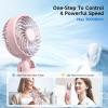 imageAMACOOL Handheld Fan Foldable 5000mAh Rechargeable Hand Fans with Powerful Cooling 4 Speeds LED Display Portable Fan for TravelConcertsMakeupLashOutdoor EventsGifts WomenPink