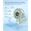 imageAMACOOL Handheld Fan Foldable 5000mAh Rechargeable Hand Fans with Powerful Cooling 4 Speeds LED Display Portable Fan for TravelConcertsMakeupLashOutdoor EventsGifts WomenGreen
