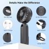imageAMACOOL Handheld Fan Foldable 5000mAh Rechargeable Hand Fans with Powerful Cooling 4 Speeds LED Display Portable Fan for TravelConcertsMakeupLashOutdoor EventsGifts WomenBlack