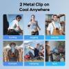imageAMACOOL Mini Portable Waist Fan Clip on 13000RPM 4Speeds Personal Neck Fans Up to 24H Battery Life Rechargeable Wearable Shirt Belt Fan for Outdoor Work Jobsite Travel Camping Gifts for MenOrange