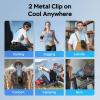imageAMACOOL Mini Portable Waist Fan Clip on 13000RPM 4Speeds Personal Neck Fans Up to 24H Battery Life Rechargeable Wearable Shirt Belt Fan for Outdoor Work Jobsite Travel Camping Gifts for MenGreen