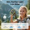 imageAMACOOL Mini Portable Waist Fan Clip on 13000RPM 4Speeds Personal Neck Fans Up to 24H Battery Life Rechargeable Wearable Shirt Belt Fan for Outdoor Work Jobsite Travel Camping Gifts for MenGreen