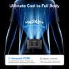 imageAMACOOL Mini Portable Waist Fan Clip on 13000RPM 4Speeds Personal Neck Fans Up to 24H Battery Life Rechargeable Wearable Shirt Belt Fan for Outdoor Work Jobsite Travel Camping Gifts for MenBlack