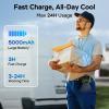 imageAMACOOL Mini Portable Waist Fan Clip on 13000RPM 4Speeds Personal Neck Fans Up to 24H Battery Life Rechargeable Wearable Shirt Belt Fan for Outdoor Work Jobsite Travel Camping Gifts for MenGreen