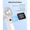 imageAMACOOL Portable Handheld Turbo Fan 17Hrs Runtime 4 Speeds Wind Cool Metal Body Rechargeable Battery Personal Fan Mini Pocket Fans for Girl Woman Man Travel Makeup Camping OutdoorBlack GreyWhite