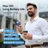 imageAMACOOL Portable Handheld Turbo Fan 17Hrs Runtime 4 Speeds Wind Cool Metal Body Rechargeable Battery Personal Fan Mini Pocket Fans for Girl Woman Man Travel Makeup Camping OutdoorBlack GreyBlue