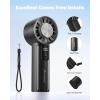 imageAMACOOL Portable Handheld Turbo Fan 17Hrs Runtime 4 Speeds Wind Cool Metal Body Rechargeable Battery Personal Fan Mini Pocket Fans for Girl Woman Man Travel Makeup Camping OutdoorBlack GreyBlack