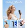 imageAMACOOL Portable Handheld Turbo Fan 17Hrs Runtime 4 Speeds Wind Cool Metal Body Rechargeable Battery Personal Fan Mini Pocket Fans for Girl Woman Man Travel Makeup Camping OutdoorBlack GreyBlack