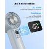 imageAMACOOL Portable Handheld Turbo Fan 17Hrs Runtime 4 Speeds Wind Cool Metal Body Rechargeable Battery Personal Fan Mini Pocket Fans for Girl Woman Man Travel Makeup Camping OutdoorBlack GreyBlue