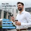 imageAMACOOL Portable Handheld Turbo Fan 17Hrs Runtime 4 Speeds Wind Cool Metal Body Rechargeable Battery Personal Fan Mini Pocket Fans for Girl Woman Man Travel Makeup Camping OutdoorBlack GreyBlack Grey