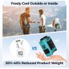 imageAMACOOL Portable Waist Fan Clip On MAX 40H Work Time 10000mAh Rechargeable Wearable Shirt Fan with Light 16000RPM Powerful 5 Speed Belt Fans Personal Cooling Fans for Outdoor Jobsite Camping TravelBlue