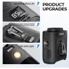 imageAMACOOL Portable Waist Fan Clip On MAX 40H Work Time 10000mAh Rechargeable Wearable Shirt Fan with Light 16000RPM Powerful 5 Speed Belt Fans Personal Cooling Fans for Outdoor Jobsite Camping TravelBlack