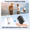 imageAMACOOL Portable Waist Fan Clip On MAX 40H Work Time 10000mAh Rechargeable Wearable Shirt Fan with Light 16000RPM Powerful 5 Speed Belt Fans Personal Cooling Fans for Outdoor Jobsite Camping TravelBlack
