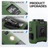 imageAMACOOL Portable Waist Fan Clip On MAX 40H Work Time 10000mAh Rechargeable Wearable Shirt Fan with Light 16000RPM Powerful 5 Speed Belt Fans Personal Cooling Fans for Outdoor Jobsite Camping TravelGreen