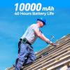 imageAMACOOL Portable Waist Fan Clip On MAX 40H Work Time 10000mAh Rechargeable Wearable Shirt Fan with Light 16000RPM Powerful 5 Speed Belt Fans Personal Cooling Fans for Outdoor Jobsite Camping TravelBlue