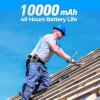 imageAMACOOL Portable Waist Fan Clip On MAX 40H Work Time 10000mAh Rechargeable Wearable Shirt Fan with Light 16000RPM Powerful 5 Speed Belt Fans Personal Cooling Fans for Outdoor Jobsite Camping TravelKhaki
