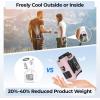 imageAMACOOL Portable Waist Fan Clip On MAX 40H Work Time 10000mAh Rechargeable Wearable Shirt Fan with Light 16000RPM Powerful 5 Speed Belt Fans Personal Cooling Fans for Outdoor Jobsite Camping TravelPink