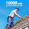 imageAMACOOL Portable Waist Fan Clip On MAX 40H Work Time 10000mAh Rechargeable Wearable Shirt Fan with Light 16000RPM Powerful 5 Speed Belt Fans Personal Cooling Fans for Outdoor Jobsite Camping TravelOrange