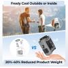 imageAMACOOL Portable Waist Fan Clip On MAX 40H Work Time 10000mAh Rechargeable Wearable Shirt Fan with Light 16000RPM Powerful 5 Speed Belt Fans Personal Cooling Fans for Outdoor Jobsite Camping TravelGray