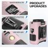 imageAMACOOL Portable Waist Fan Clip On MAX 40H Work Time 10000mAh Rechargeable Wearable Shirt Fan with Light 16000RPM Powerful 5 Speed Belt Fans Personal Cooling Fans for Outdoor Jobsite Camping TravelPink