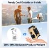 imageAMACOOL Portable Waist Fan Clip On MAX 40H Work Time 10000mAh Rechargeable Wearable Shirt Fan with Light 16000RPM Powerful 5 Speed Belt Fans Personal Cooling Fans for Outdoor Jobsite Camping TravelKhaki